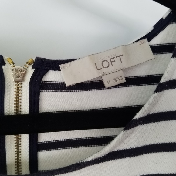 Ann Taylor LOFT Womens Nautical Striped‎ Dress M - Picture 4 of 8